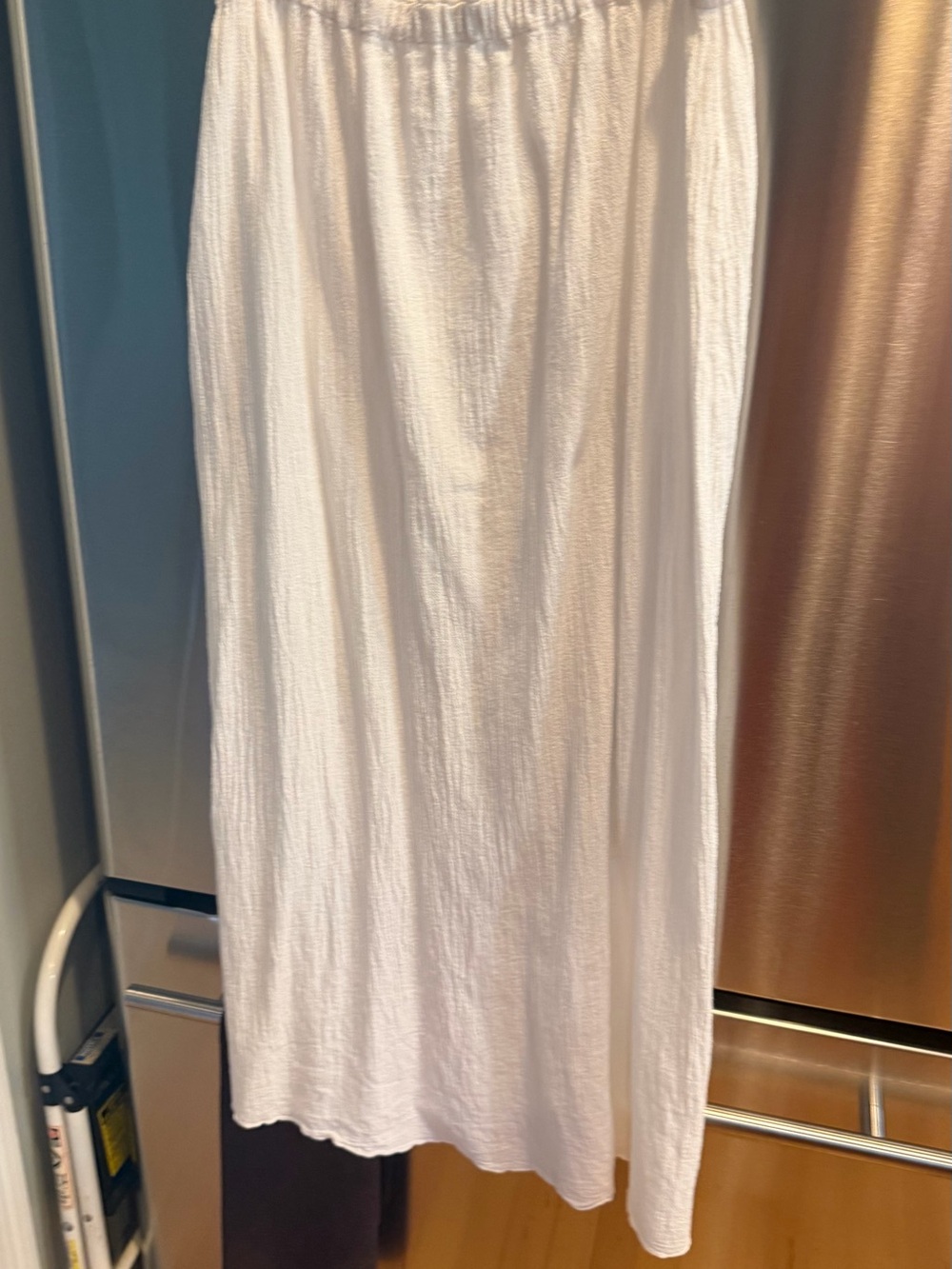 Oh My Gauze! White Maxi Skirt with Elastic Waist